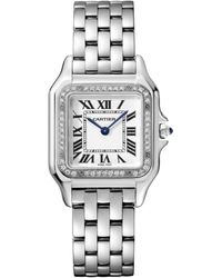 Cartier - Small Stainless Steel And Diamond Panthère De Watch 37mm - Lyst