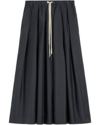 Max Mara - Cotton Pleated Pineta Midi Skirt - Lyst