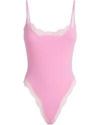 Skims - Lace-Trim Fits Everybody Bodysuit - Lyst