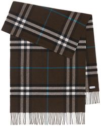 Burberry - Cashmere Wide Check Scarf - Lyst