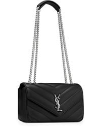 Saint Laurent - Small Matelassé Lambskin Loulou Shoulder Bag - Lyst
