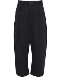 Studio Nicholson - Cotton Pleated Sorte Trousers - Lyst