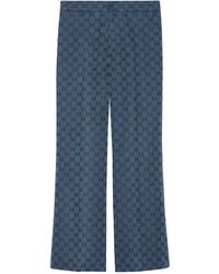 Gucci - Linen-cotton Gg Jacquard Trousers - Lyst