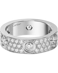 Cartier - And Pavé Diamond Love Ring - Lyst
