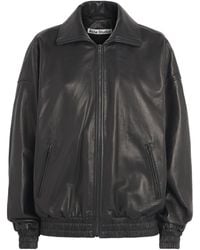 Acne Studios - Leather Bomber Jacket - Lyst