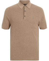 AllSaints - Cotton Aubrey Polo Shirt - Lyst