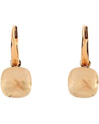 Pomellato - Rose Gold And Topaz Petit Nudo Drop Earrings - Lyst