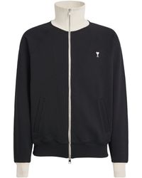 Ami Paris - Cotton Ami De Coeur Zip-Up Sweatshirt - Lyst