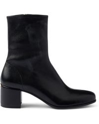 Prada - Nappa Leather Stretch Booties Ankle Boots 55 - Lyst