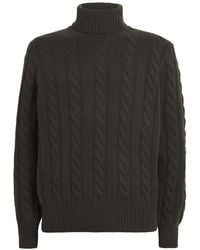 Polo Ralph Lauren - Wool-Cashmere Cable-Knit Rollneck Sweater - Lyst