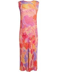 Pleats Please Issey Miyake - Pleated Foggy Forest Midi Dress - Lyst