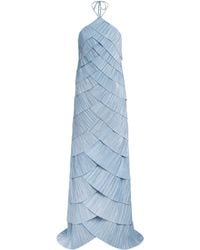 Cult Gaia - Pleated Halterneck Marsla Maxi Dress - Lyst