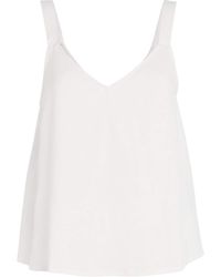 Eberjey - Linen-Blend V-Neck Cami Top - Lyst