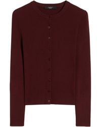 Weekend by Maxmara - Ribbed Crew-Neck Cardigan - Lyst