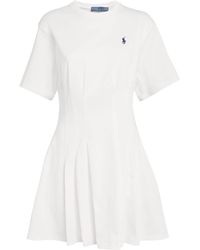 Polo Ralph Lauren - Cotton Shaped Mini T-Shirt Dress - Lyst