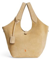 Polo Ralph Lauren - Medium Leather Polo Play Tote Bag - Lyst
