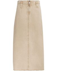 MAX&Co. - Cotton Canvas Midi Skirt - Lyst