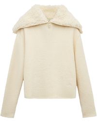 Loewe - Wool-Blend Zip-Up Sweater - Lyst