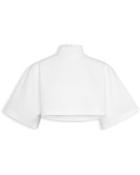 Alaïa - High-Neck Crop Top - Lyst