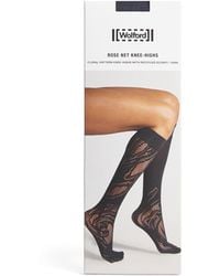 Wolford - Net Rose Knee-High Socks - Lyst