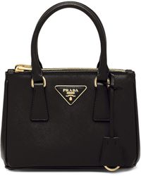 Prada - Mini Leather Galleria Top-handle Bag - Lyst