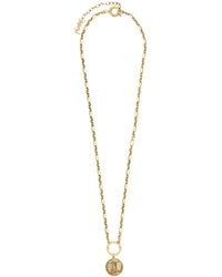 Saint Laurent - Cassandre Medallion Necklace - Lyst