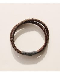 Tateossian - Eco Leather Double-Wrap Braided Bracelet - Lyst