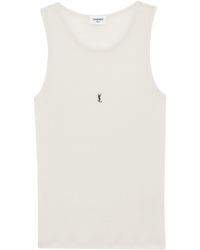 Saint Laurent - Cotton Tank Top - Lyst
