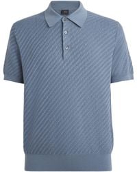 Brioni - Cotton-Silk-Cashmere Woven Polo Shirt - Lyst