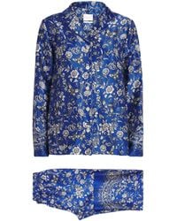 Harrods - Silk Butterfly Print Pyjama Set - Lyst