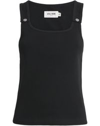 Still Here - Stretch-Cotton Snap Tank Top - Lyst
