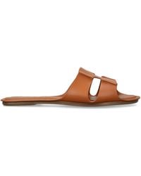 Rodo - Leather Sellier Flat Sandals - Lyst