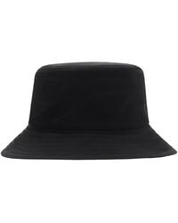 Burberry - Gabardine Reversible Bucket Hat - Lyst