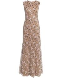 Self-Portrait - Sequin-Embellished Rhinestone Maxi Dress - Lyst