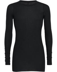 Rick Owens - Cotton Jersey Mini Rib T-Shirt - Lyst