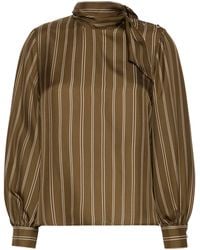 Max Mara - Silk Stripe Blouse - Lyst