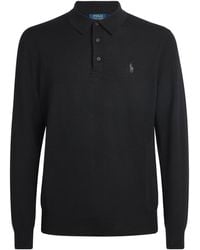 Polo Ralph Lauren - Wool Polo Pony Long-Sleeve Polo Shirt - Lyst