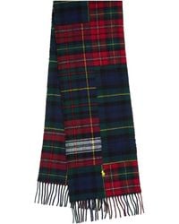 Polo Ralph Lauren - Wool-Blend Plaid Fringed Scarf - Lyst