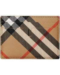 Burberry - Check Card Holder - Lyst
