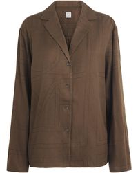 TOTEME - Modal Flannel Monogram Shirt - Lyst