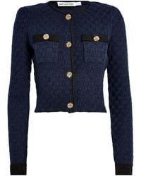Self-Portrait - Knitted Cropped Cardigan - Lyst