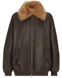 Brunello Cucinelli - Shearling Bomber Jacket - Lyst