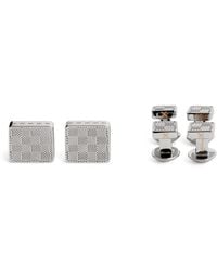 Tateossian - Thompson Engraved Cufflinks And Studs Set - Lyst