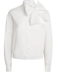 Claudie Pierlot - Cotton Pussy-Bow Blouse - Lyst