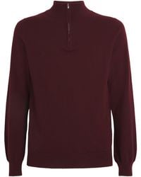 Harrods - Cashmere Quarter-Zip Sweater - Lyst