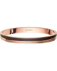 Boucheron 18kt yellow gold Quatre Grosgrain single hoop earring - Yg