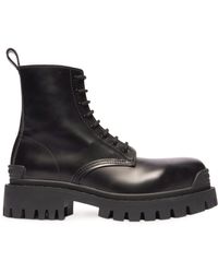 Balenciaga - Strike Leather Boot - Lyst