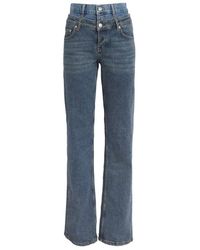 Maje - Double-Waistband Straight Jeans - Lyst