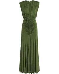 Self-Portrait - Jersey Gathered Maxi Dress - Lyst