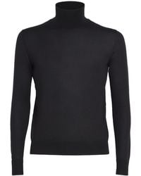 Isaia - Wool-Silk-Cashmere Rollneck Sweater - Lyst